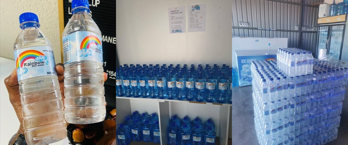 Rainbow Still Water products and bottled-water stock